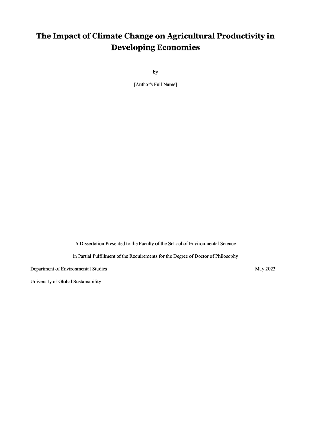 Dissertation title page template with placeholder text and blue header_variant_3